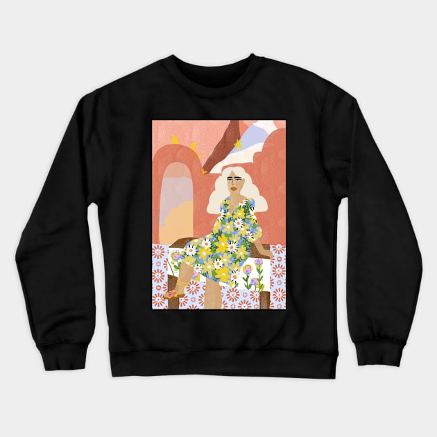 Night in the Desert Crewneck Sweatshirt by aljahorvat